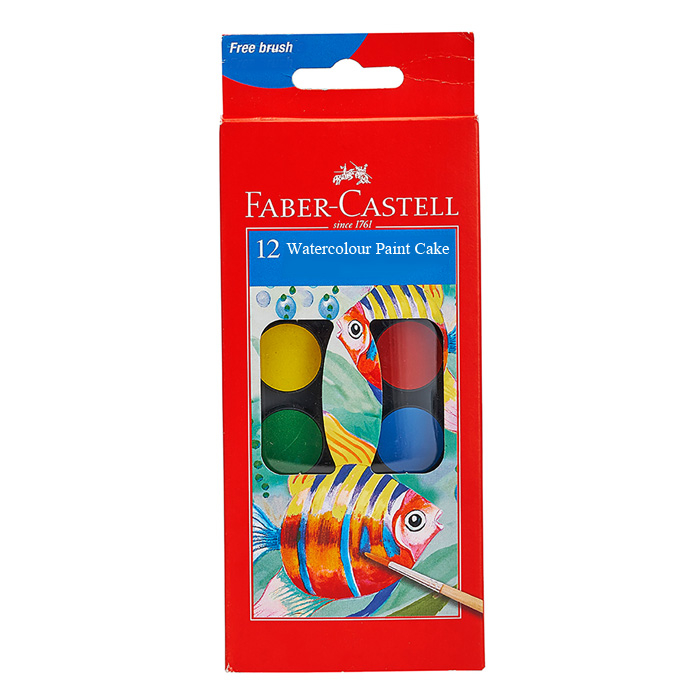 

Faber Castell Cat Air Water Colour Paint Cakes/ Cake 12 Colour