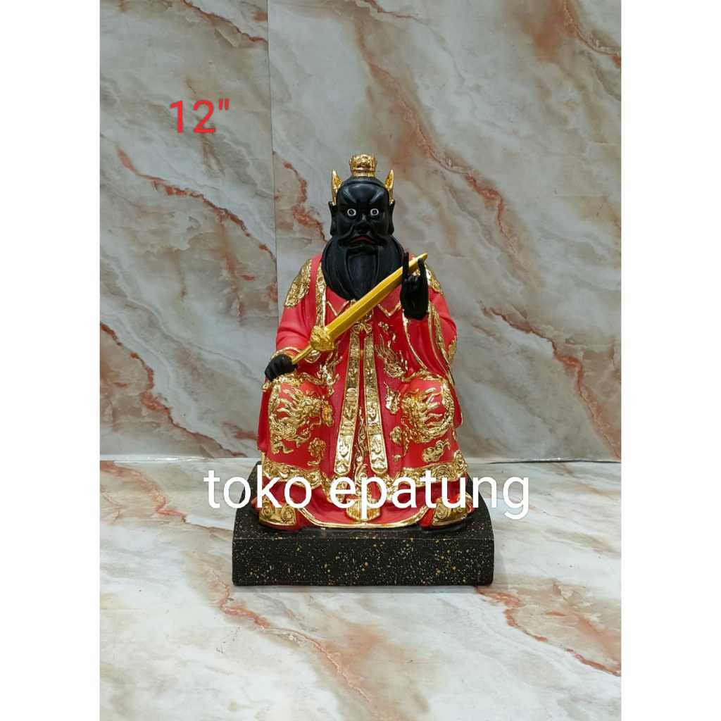 patung dewa zhang tien se / tiu tien se fiber -12 inch -05