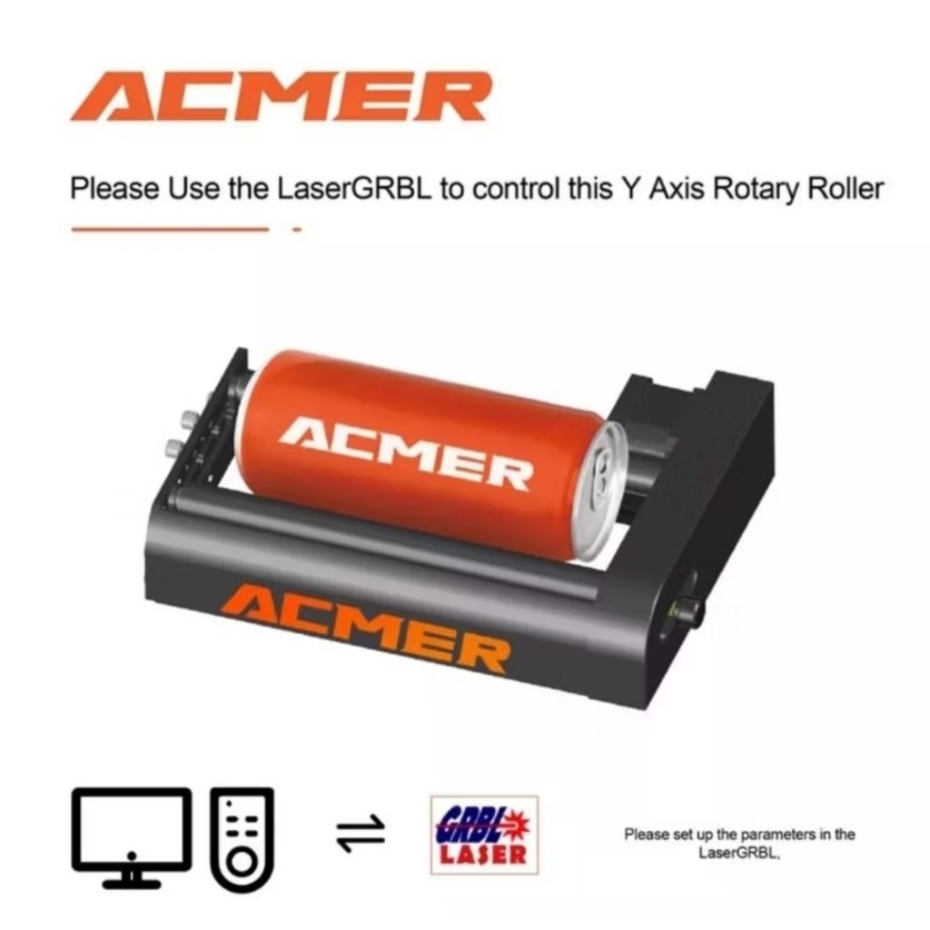 Rotary Roller Laser Diode Co2 Cnc Grbl Axis Y X Sumbu Putar Ukir Bulat Bubut Lathe