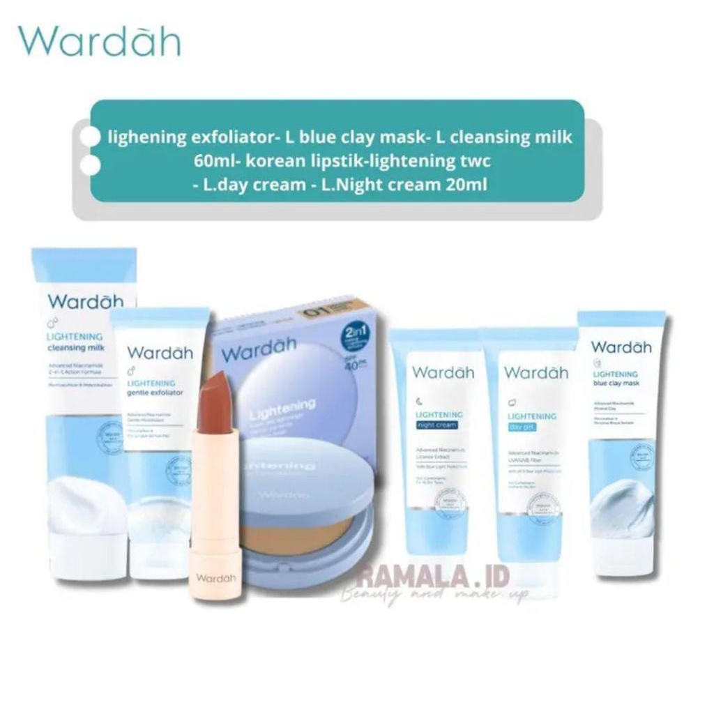 Wardah Lightening Paket Hantaran
Seserahan Lengkap Makeup dengan Foundation, Day Cream, Night Cream,