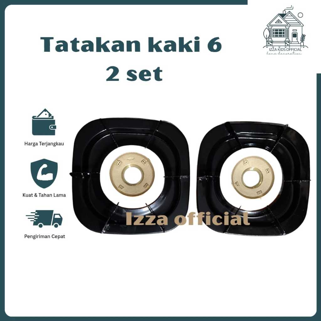 TUNGKU KOMPOR RINNAI 2 KAKI 6 & 2 PCS BURNER/KUNINGAN KOMPOR RINNAI BESAR