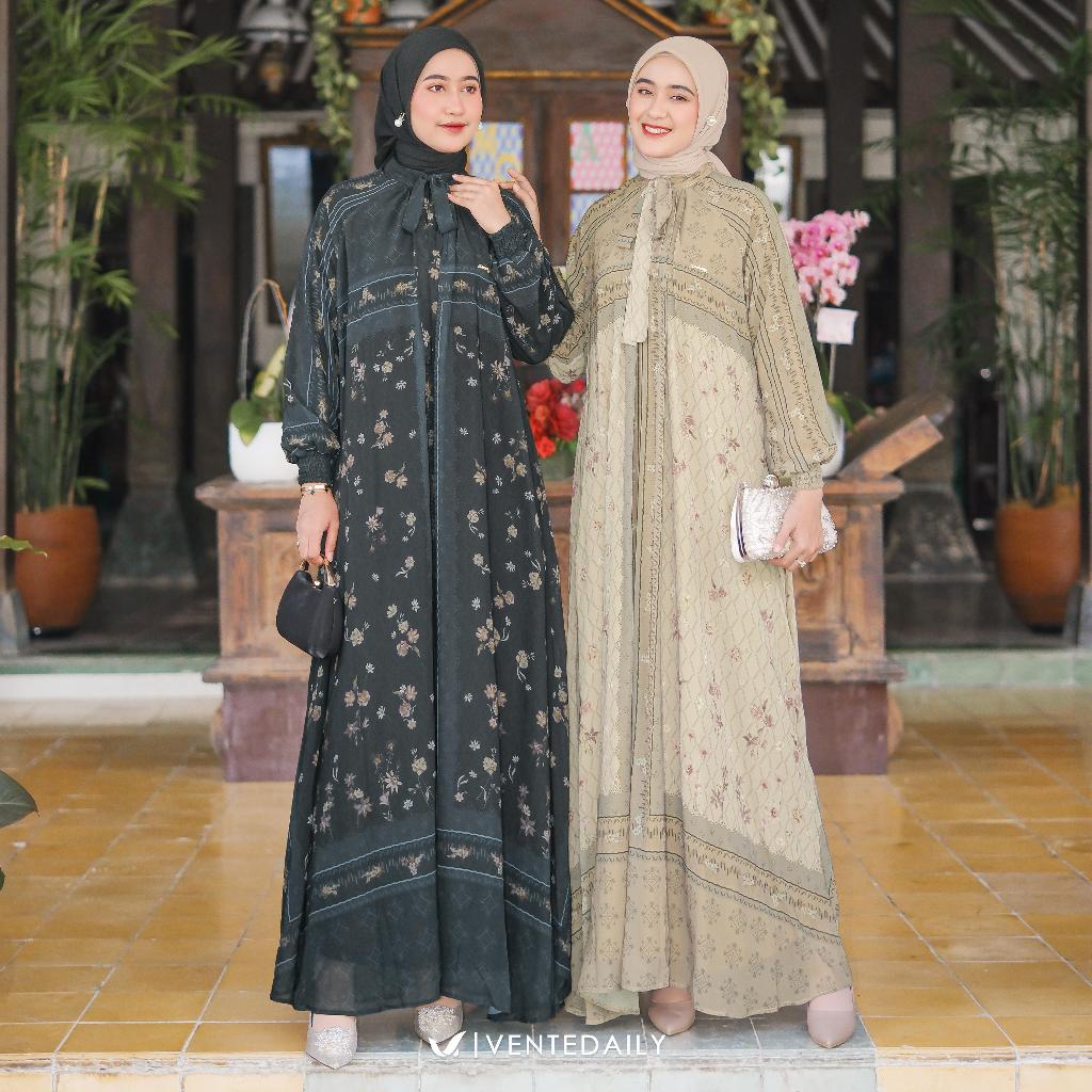 Sandria Maxy Original Ventedaily Dress Cherry With Furing Sandria Gamis Ventedaily