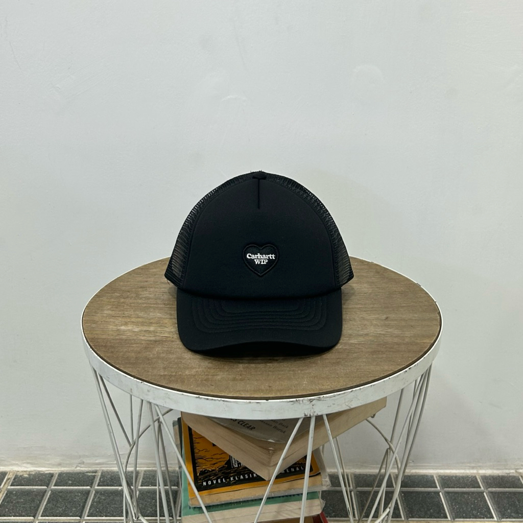 (SALE) ORIGINAL CARHARTT WIP PATCH TRUCKER CAP BLACK TOPI TRUCKER CARHARTT WIP