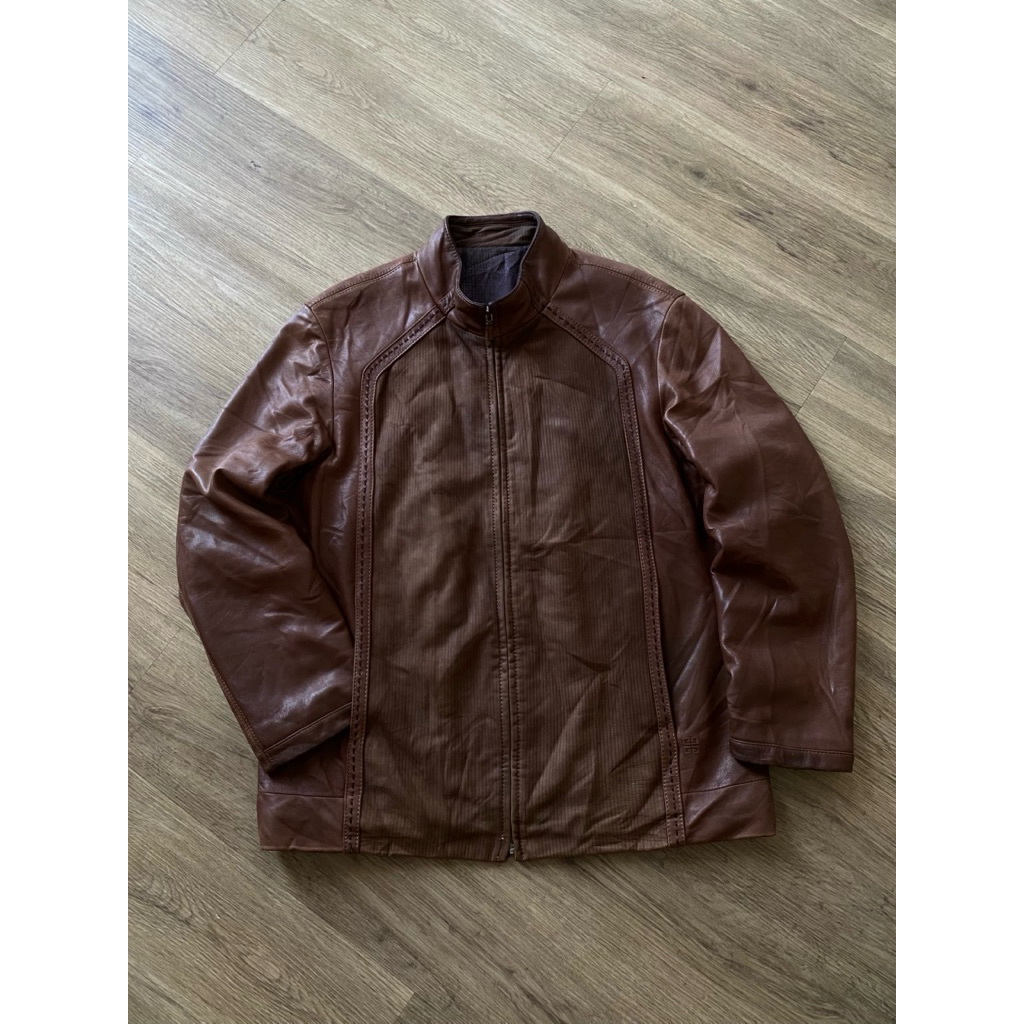 GIVENCHY LEATHER JACKET | CASUAL SLIM KERAH SANGHAI