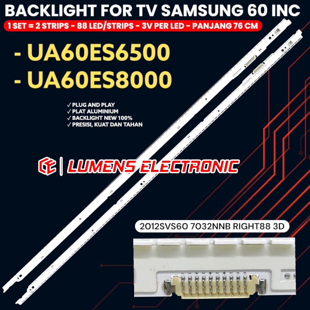 BACKLIGHT TV SAMSUNG 60 INCH 60ES6500 60ES8000 UA60ES6500 UA60ES8000 UA60ES6500M UA60ES8000M BL 60ES