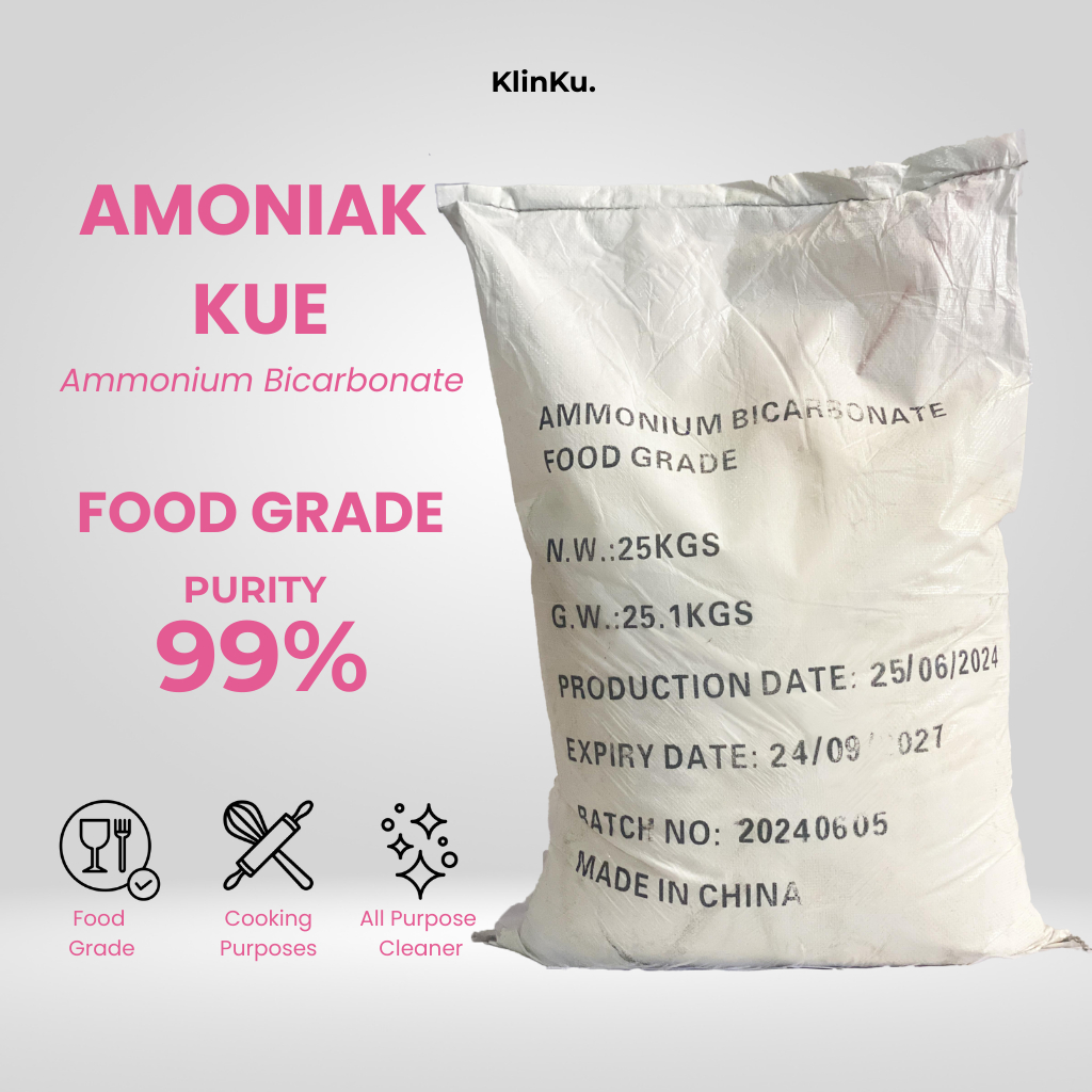 Amoniak Kue - Pengembang Kue Roti Gorengan Food Grade 1Kg