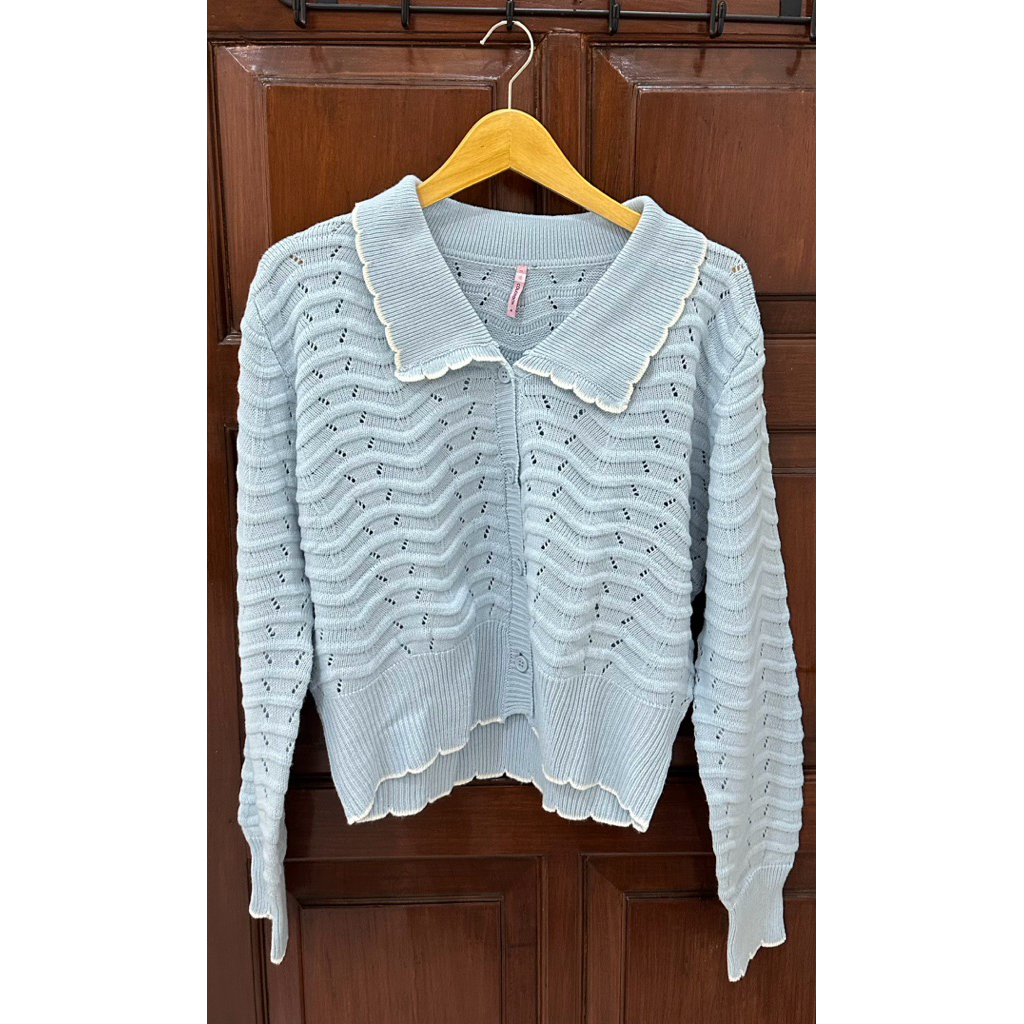 BLUE COLORBOX CARDIGAN (PRELOVED)
