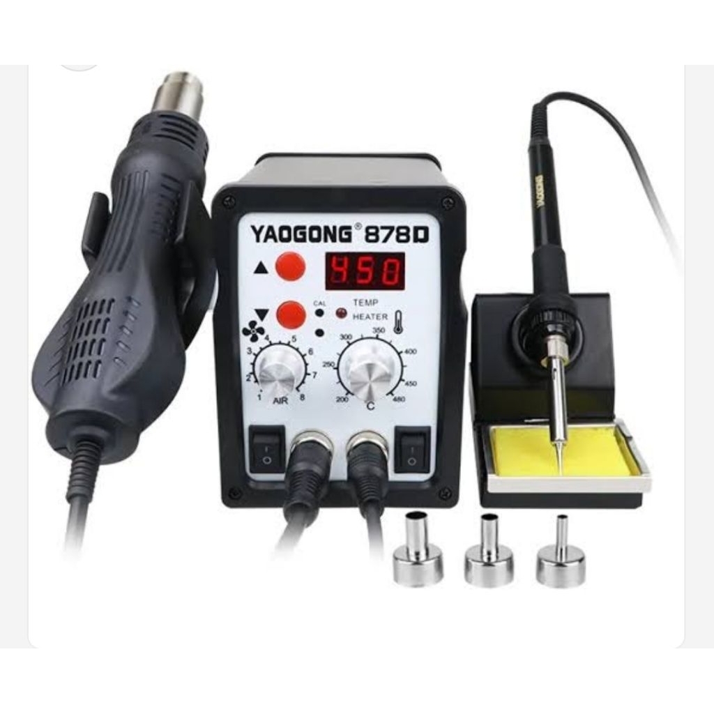 BLOWER/SOLDER UAP ORI YAOGONG 878D DIGITAL SOLDER STATION (2 IN 1)