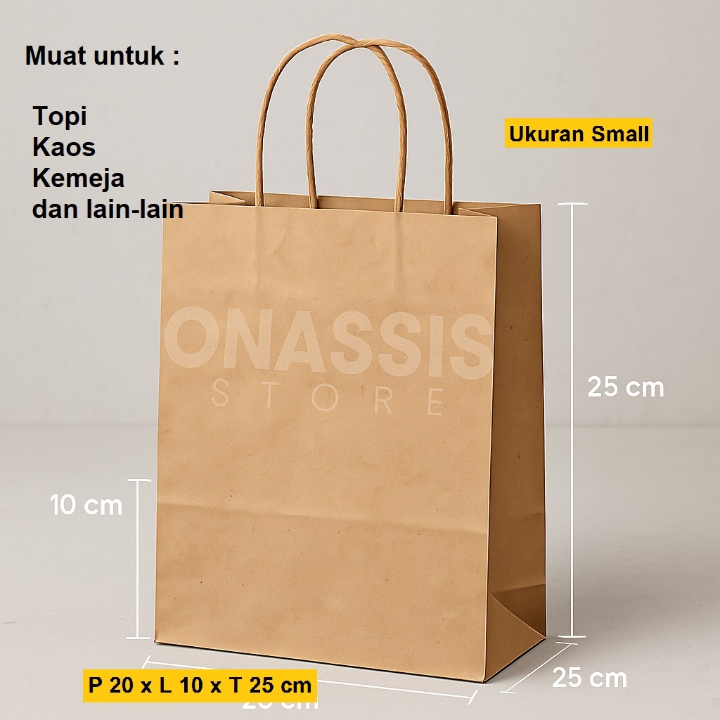 Paper bag Coklat Polos tas kado hadiah hampers