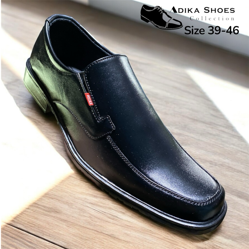 Sepatu Pantofel Pria Dewasa-Sepatu Formal Kulit ECO-01 Size Jumbo 39-46.