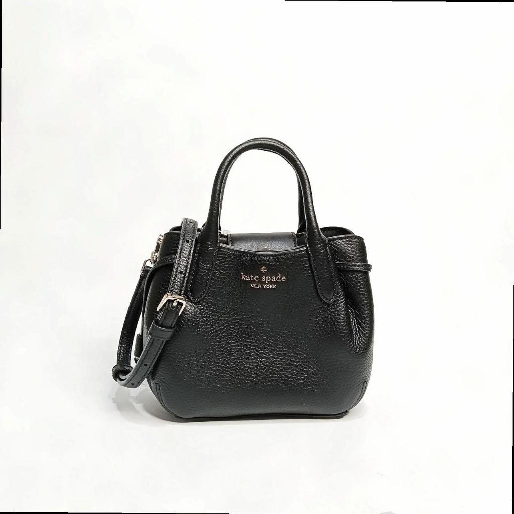 Ks Dumpling Mini Satchel Bag Leather Black