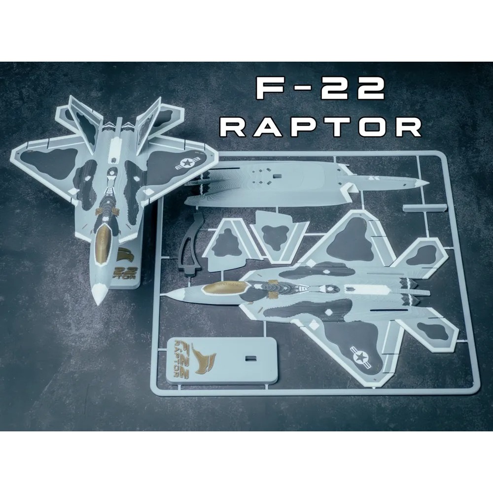 F-22 Raptor Plane Kit Card - Model Kit Pesawat Tempur Stealth 5th Generasi#NK#1#A441