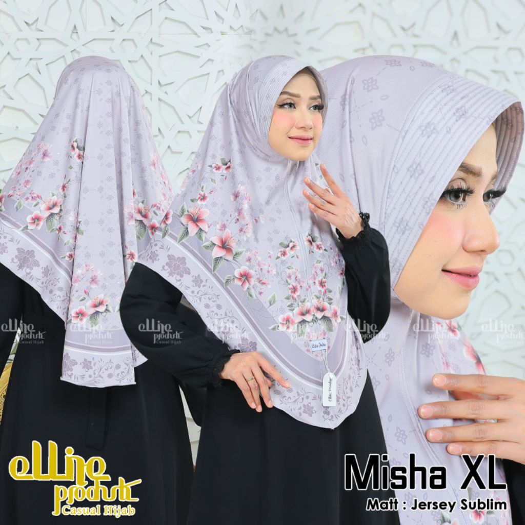 ELLITE HIJAB - HIJAB INSTAN BERGO PET SIZE XL OVAL BAHAN JERSEY ZOYA SUBLIM PRINTING