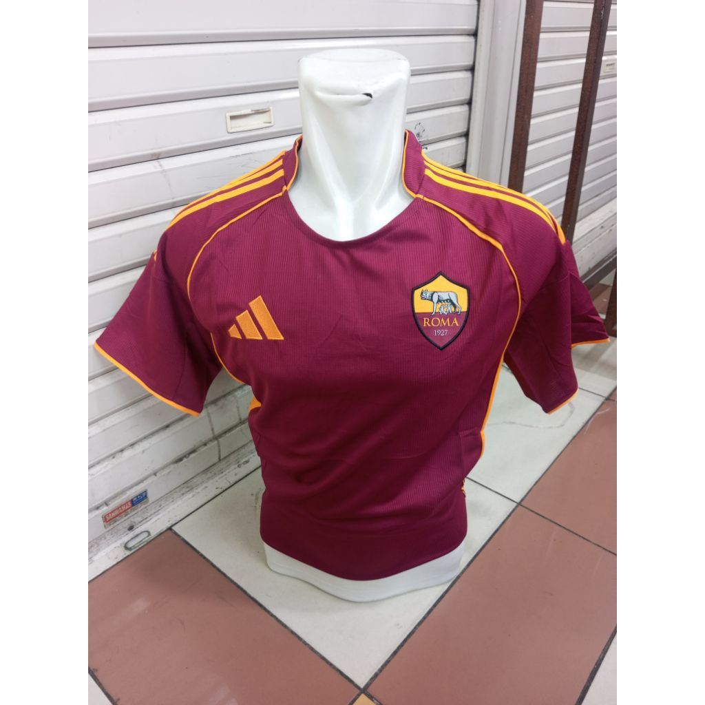 Official as roma home 25-26 smlxl xxl dan free patch serie a.