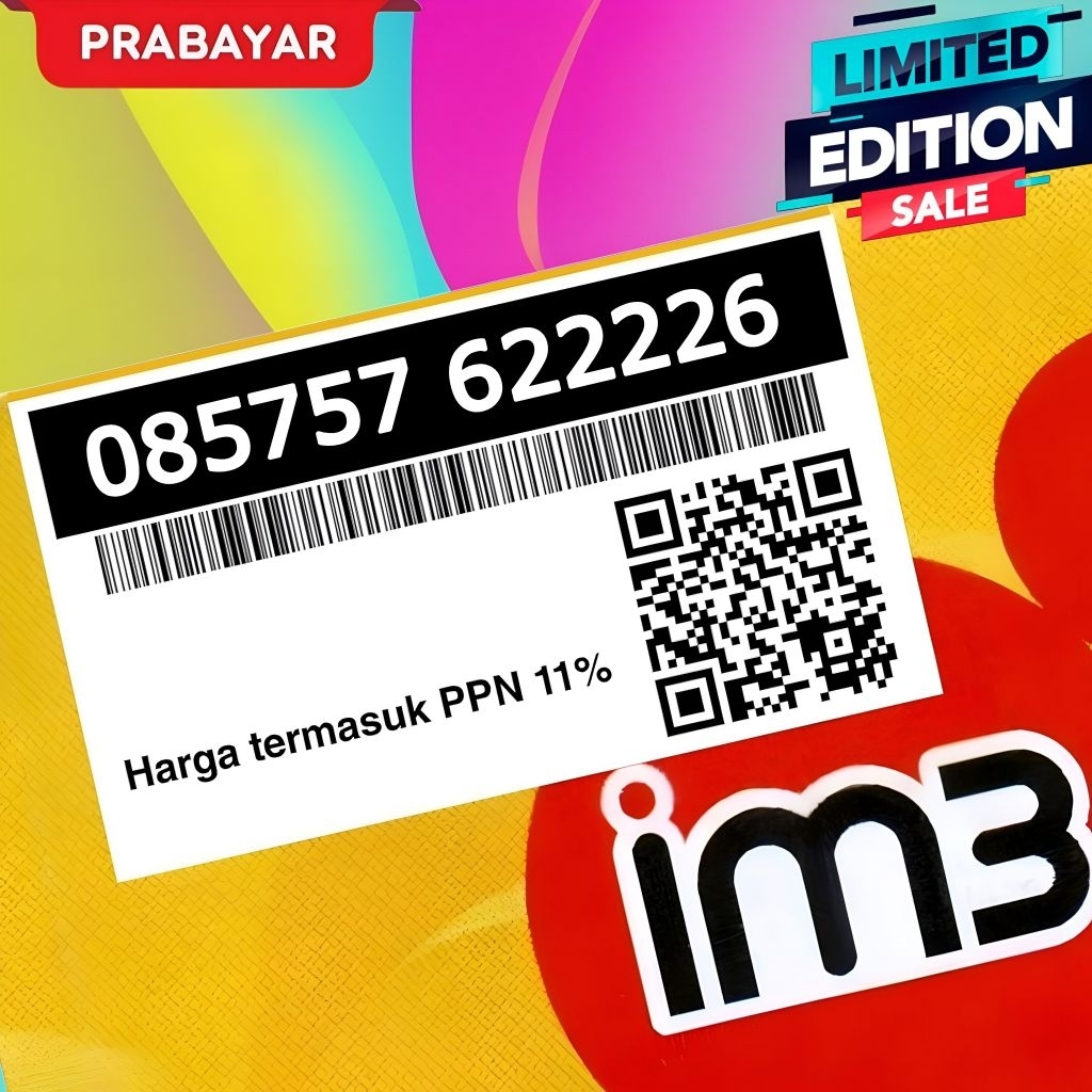 Kartu Perdana Spesial Naik Urut 8GB Nomor Cantik Indosat 12 digit