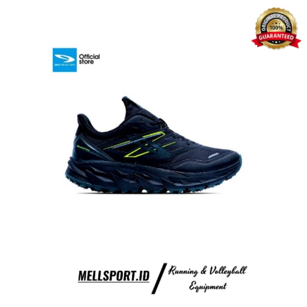 SEPATU TRAIL RUN 910NINETEN YUZA EVO - Hitam/Hijau tua/Jingga