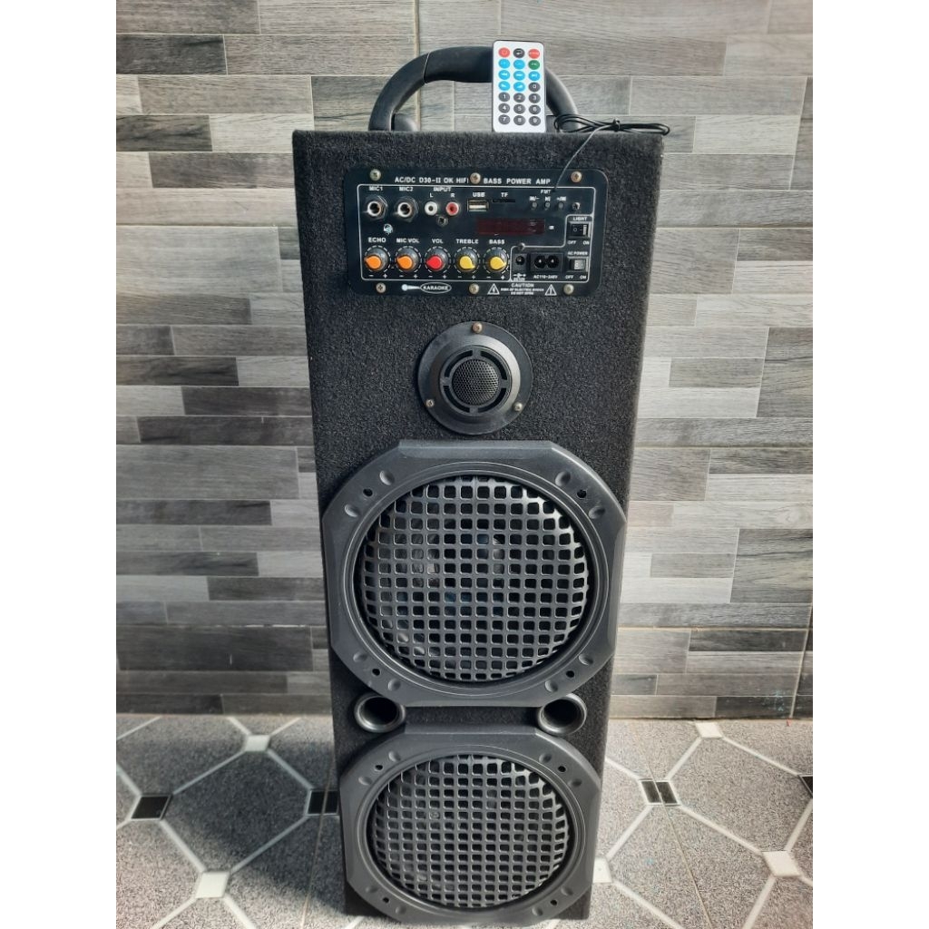 JOSS Double Ada Handle Speaker Bluetooth Karaoke 8 inch Radio Colok Listrik / Aki 12v