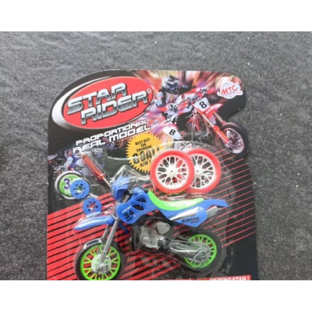 MAINAN ANAK MOTO CROSS MC 323 STAR RIDER / MAINAN SEPEDA MOTOR CROSS