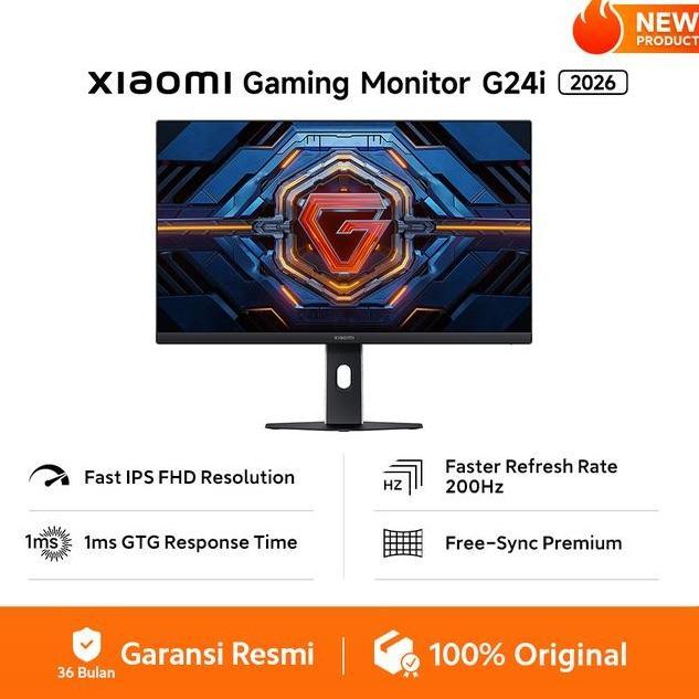 Xiaomi Gaming Monitor G24i 2026 | Fast IPS FHD Resolution | Faster Refresh Rate 200Hz | 1ms GTG Resp
