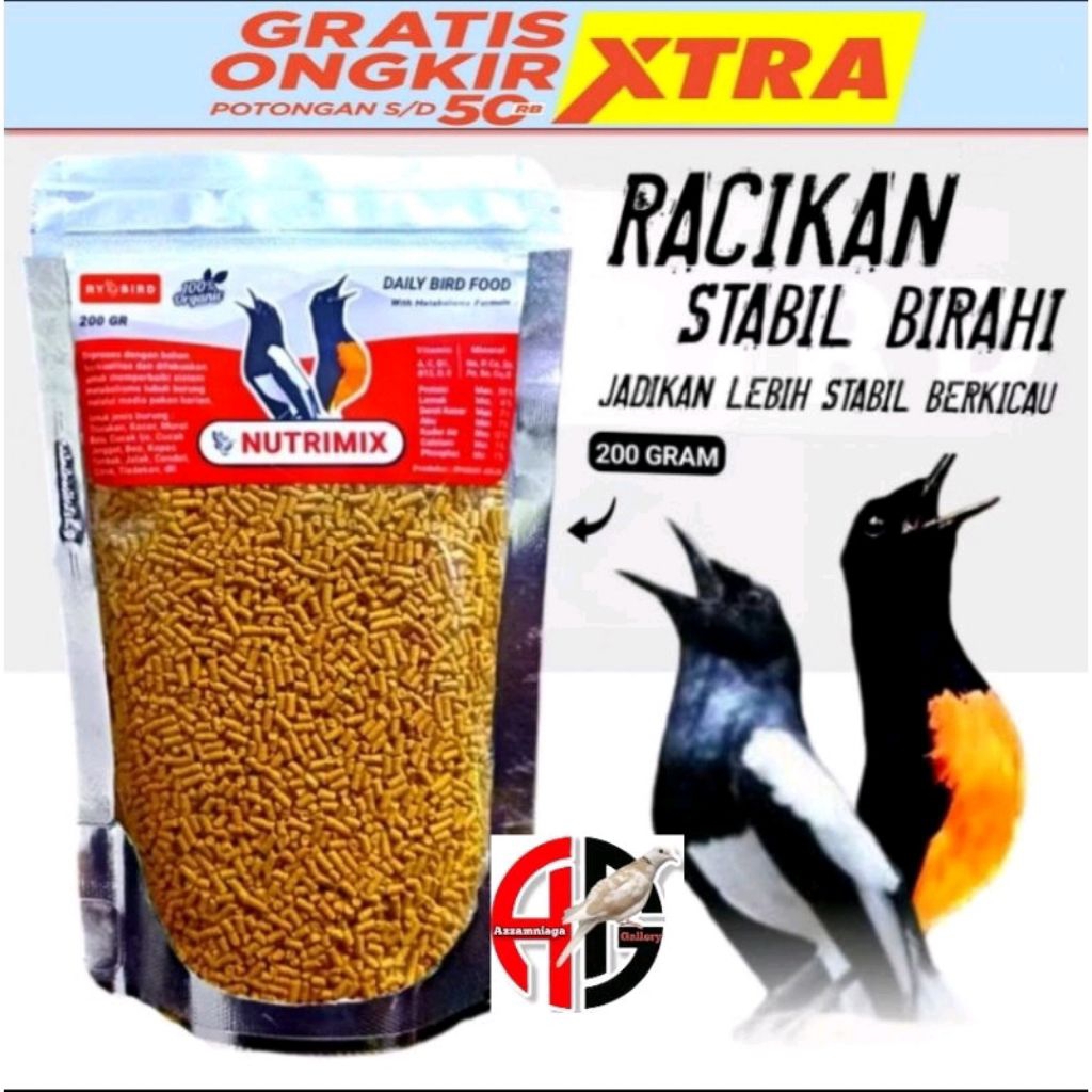 NUTRIMIX MURAI BATU VOER BURUNG  KACER  JALAK VOER BURUNG OCEHAN VOER KUNING