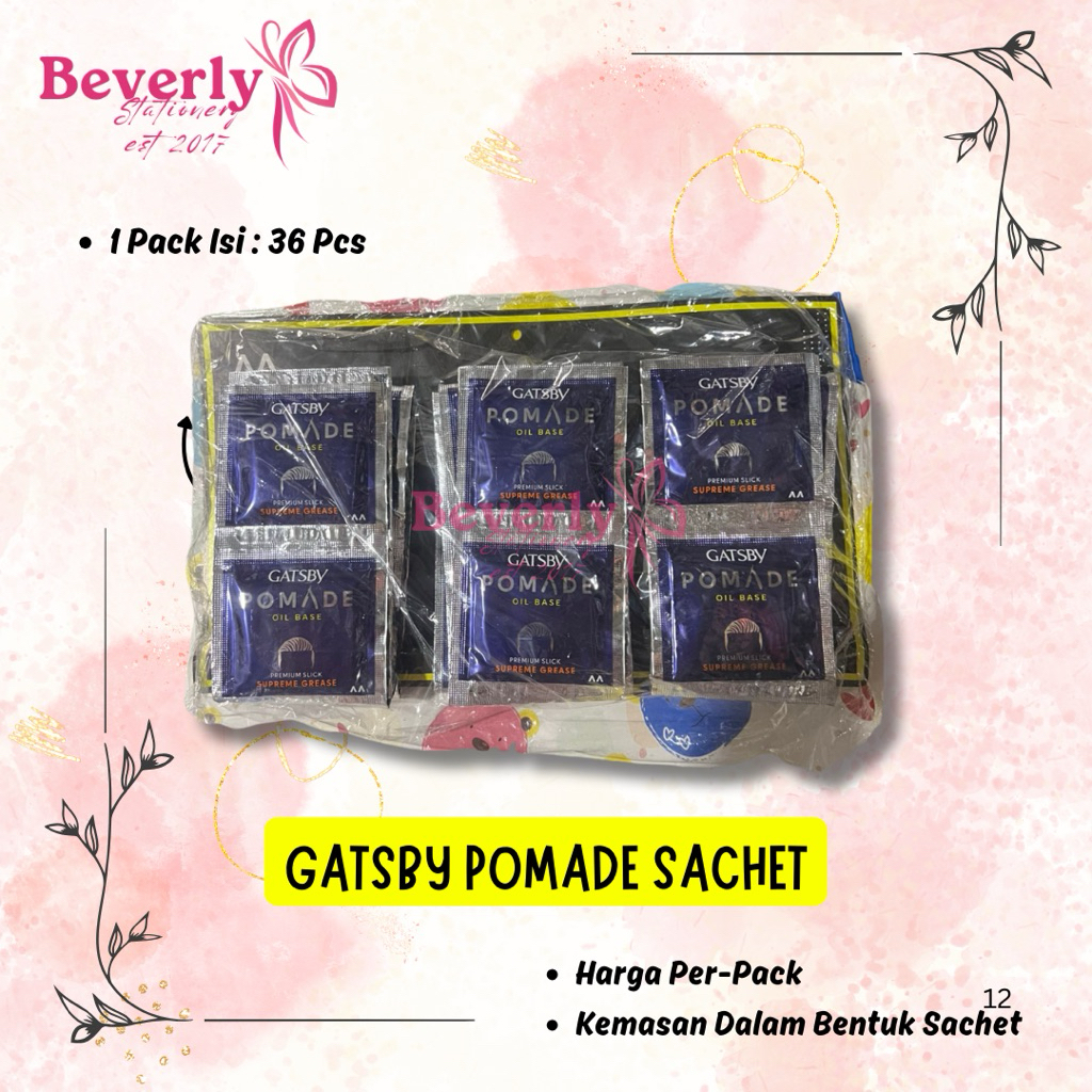 GATSBY STYLING POMADE SACHET / POMADE RAMBUT