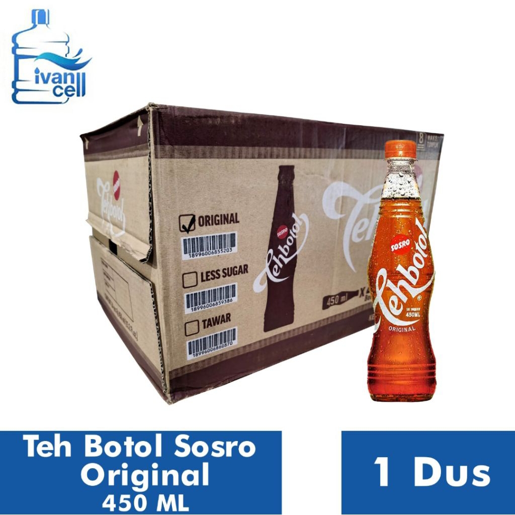 

⚡INSTANT⚡(1 DUS) TEH BOTOL SOSRO ORIGINAL 450 ML isi (24 BOTOL) - ORIGINAL 100%