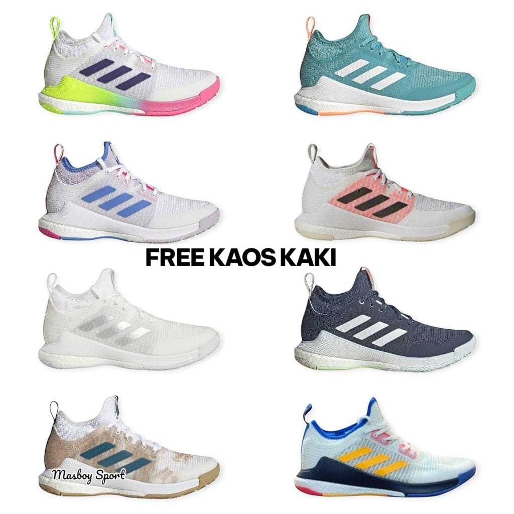 Sepatu Olahraga Voli Adidas Crazyflight Mid Grade Ori Bonus Kaos Kaki / Sepatu Voli Adidas Crazy Fli