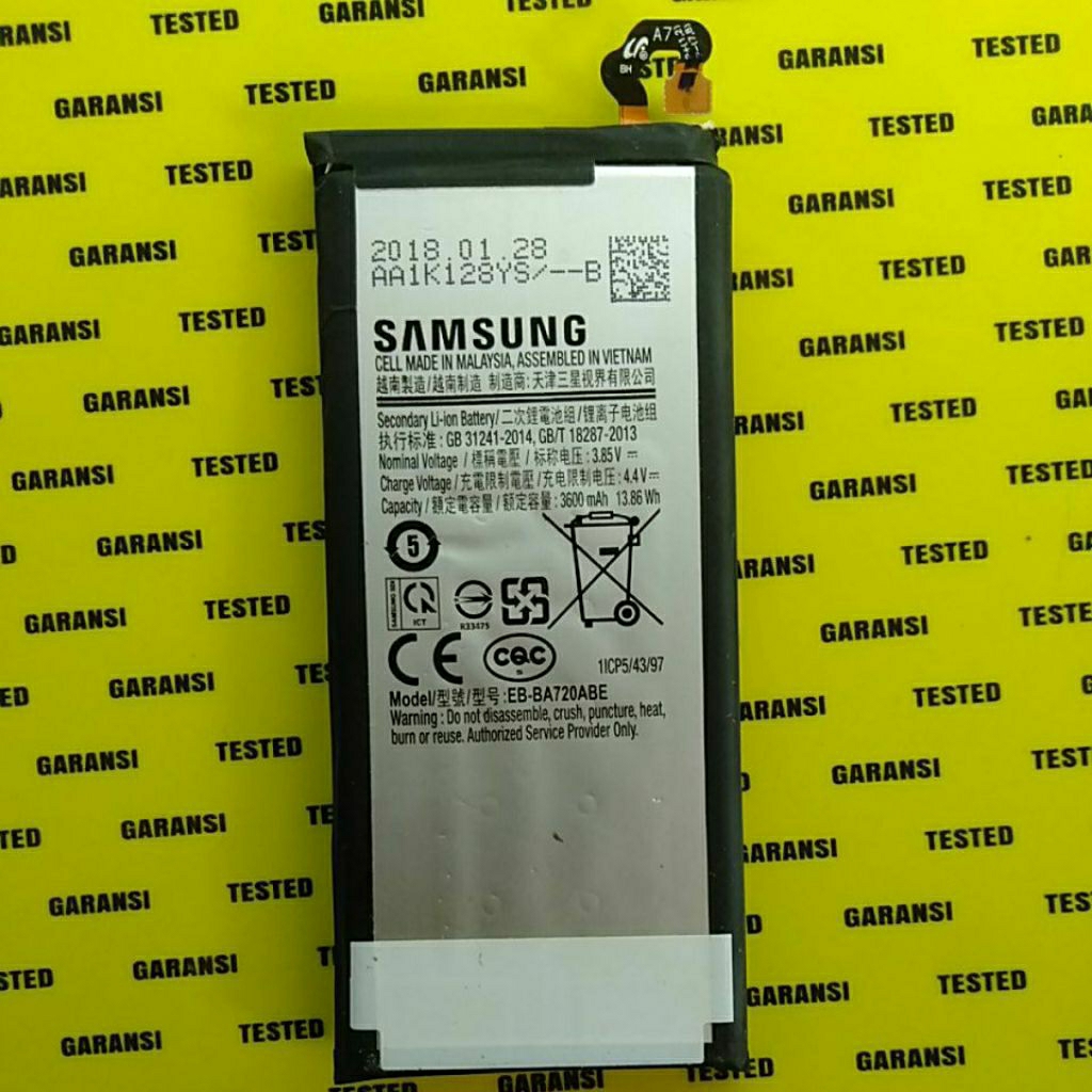 Baterai SAMSUNG J7 PRO J730 • J7 DUO J720 Bekas Ori Copotan Tested Normal Lancar Siap Pasang Garansi
