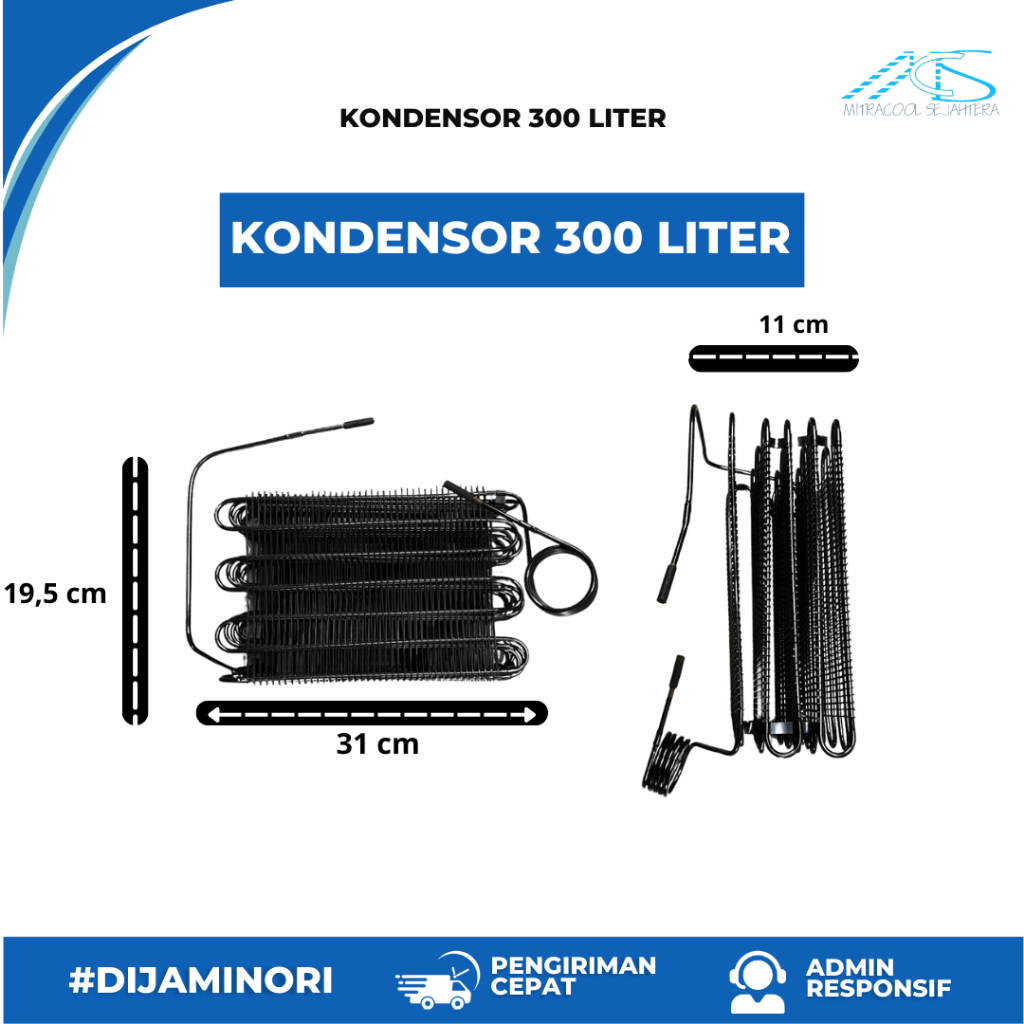 kondensor showcase kondensor kulkas kapasitas 300 liter