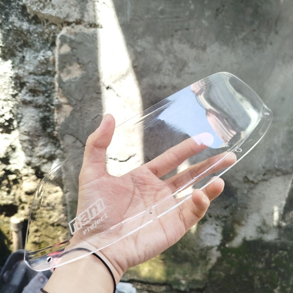 visor batok lampu depan yamaha robot v80 v 80 custom nam project bening