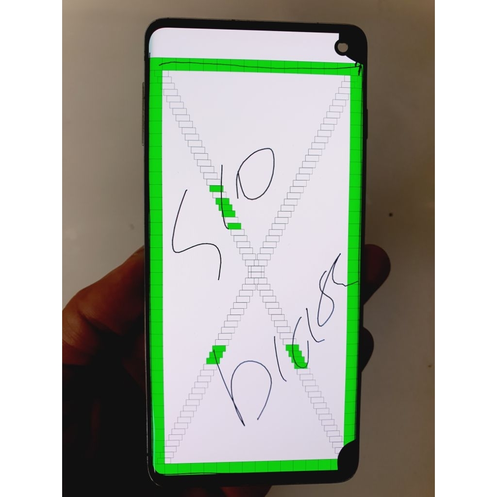 lcd samsung s10 biasa original copotan minus layak pake