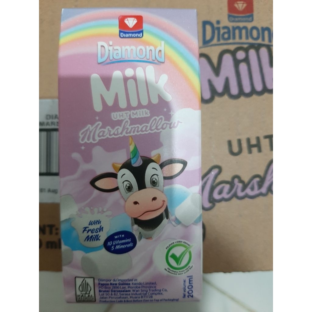 

Diamond UHT Milk 200 ml 1 dus (24 pcs) - INSTAN & SAMEDAY