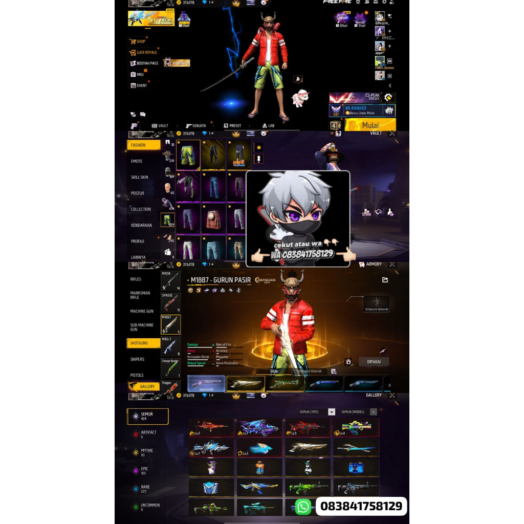 Open order Akun ff.terpercaya