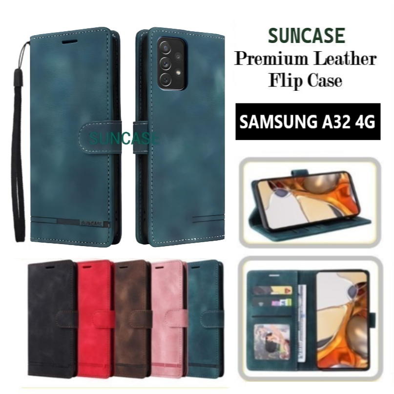 Case SAMSUNG A32 4G flip wallet case standing flip cover Handphone