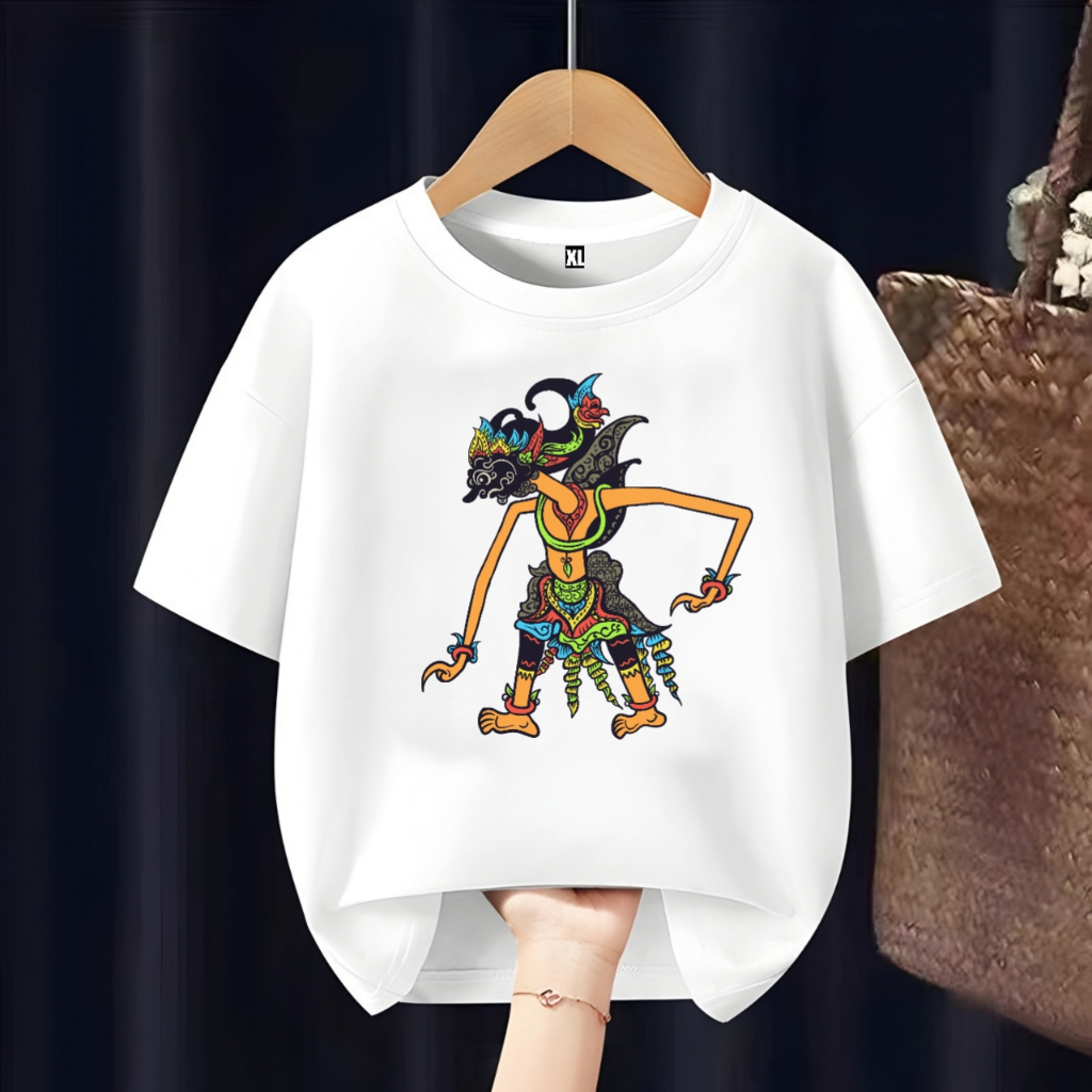 BAJU KAOS ANAK GATOT KACA KESENIAN BUDAYA WAYANG KULIT FREE CUSTOM NAMA