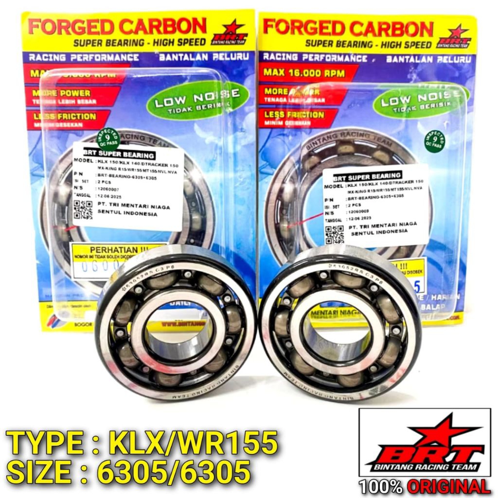 Bearing Kruk As BRT KLX 150 140 DT Dtracker KLX BF W175 Laher Bering C3 6305 Klx150