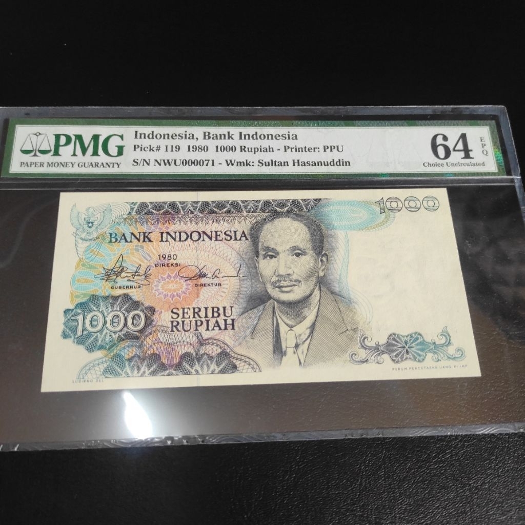 Uang 1000 rupiah Sutomo 1980 (PMG 64 EPQ)