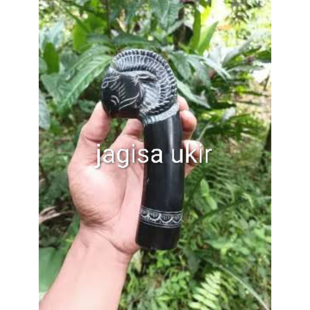 gagang tanduk ukir domba garut