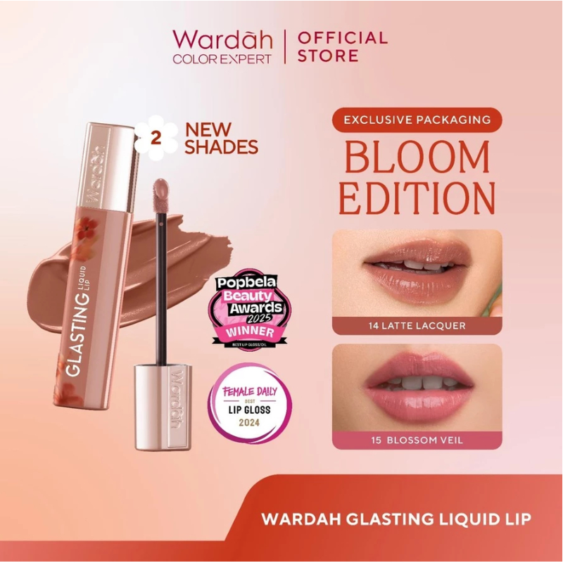 [BEST SELLING]WARDAH Glasting Liquid Lip-Lip-Stain-Lipgloss-Liptint-Lip Matte-Lipstick-Lipcream