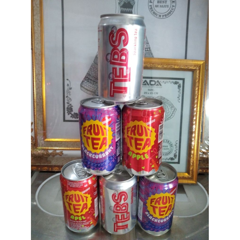 minuman kaleng tebs dan fruittea