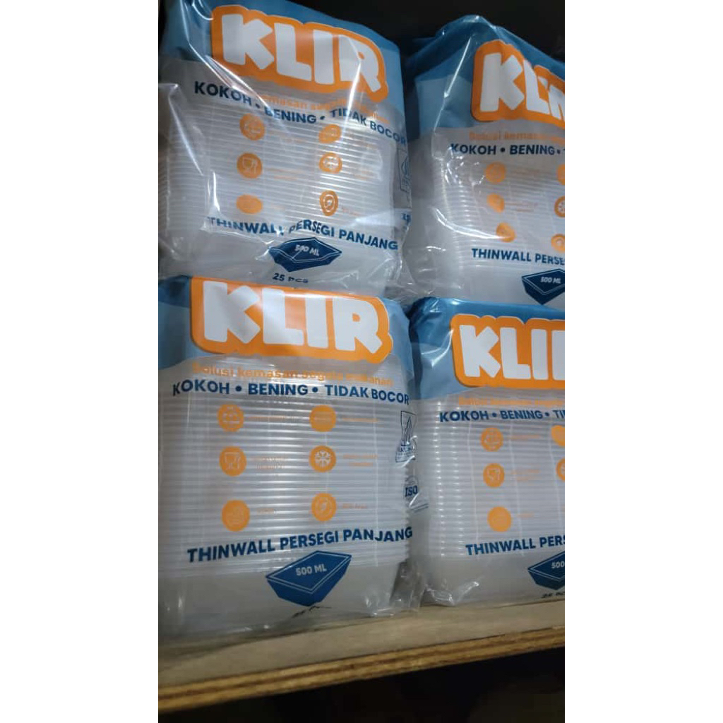 Kotak Makan Plastik 500 ml Tempat Box Nasi Microwave Thinwall Food Container
