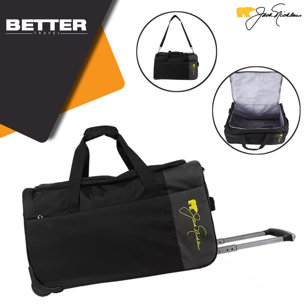 Travel bag trolly roda JACK NICKLAUS medium bagasi size tas duffle traveling mudik