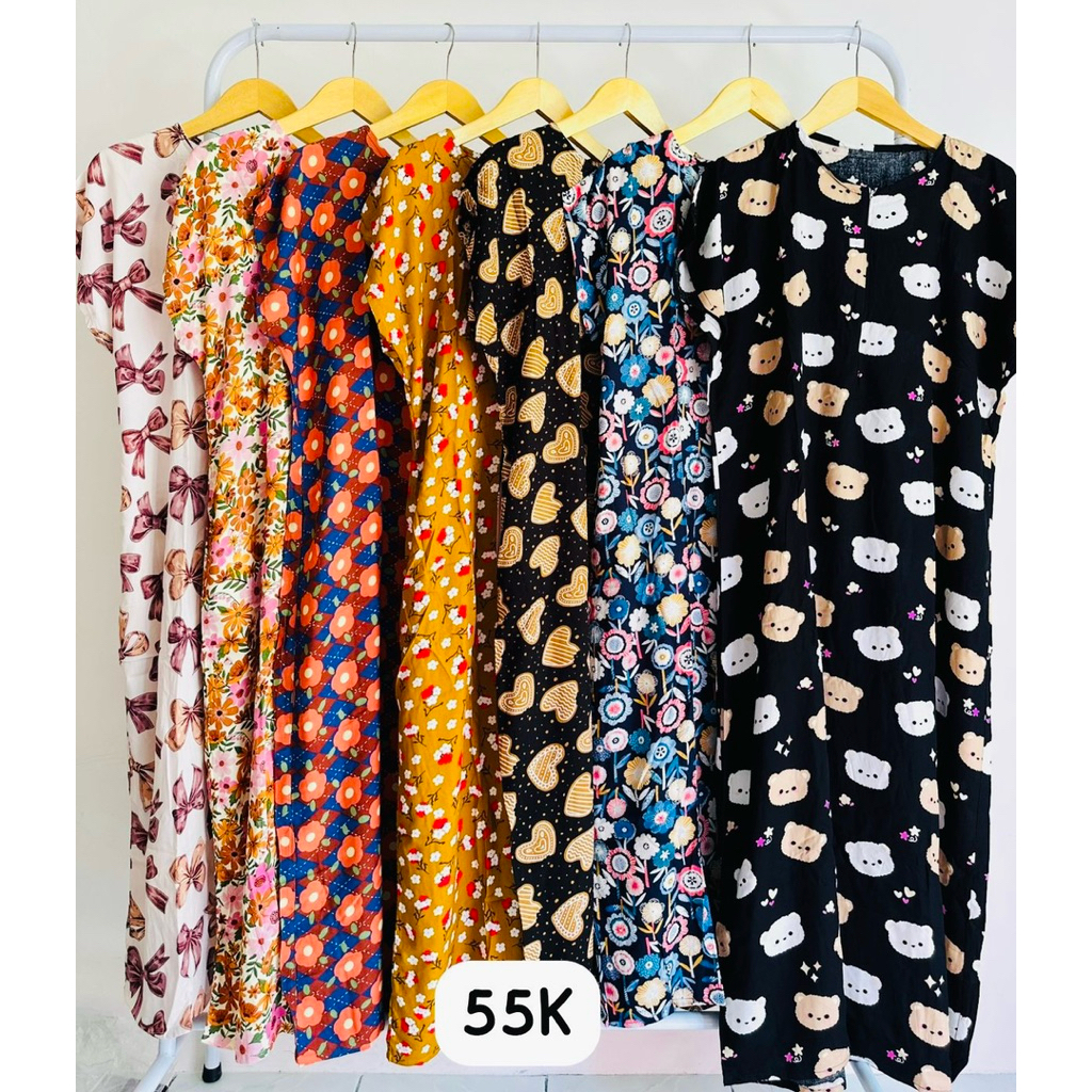 daster murah daster basic panjang lengan pendek daster kekinian daster rumahan bahan adem