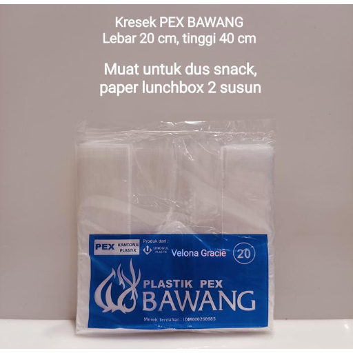 PEX Bawang 20x40 Kresek Kantong PE Bening 20 x 40