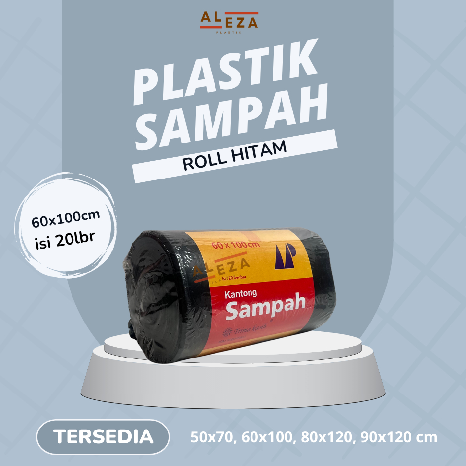 Plastik Sampah Roll Hitam | Kantong Plastik Sampah 60x100cm isi 20 Lembar