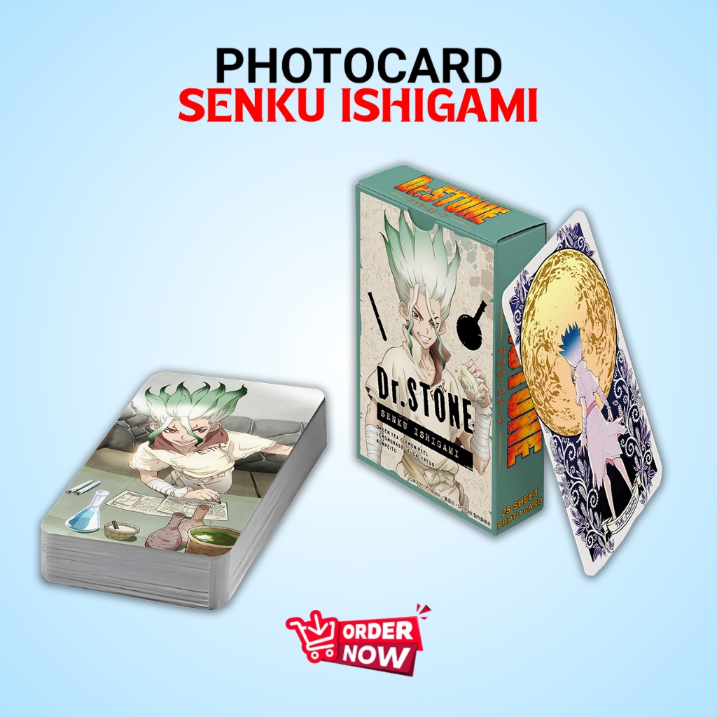 PHOTOCARD SET SENKU ISHIGAMI ANIME DR STONE PREMIUM FREE BOX