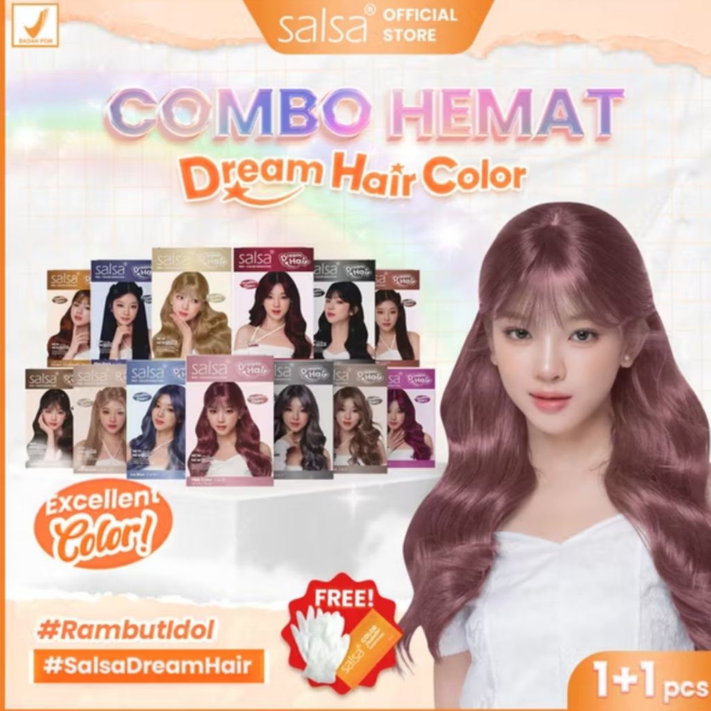 SALSA Dreamy Hair Color salsa cat rambut isi 2x30g+10ml