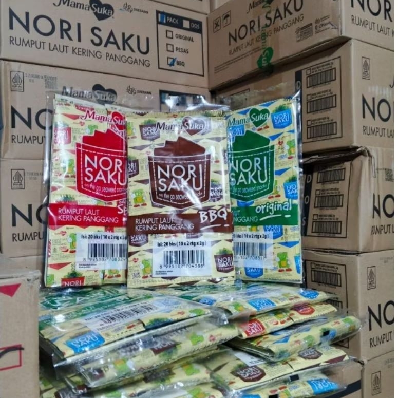 

Nori Saku Renceng 1 karton (12 pack / 240 sachet)