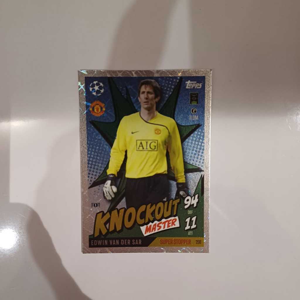 Match Attax 24-25 Knockout Master Edwin Van Der Sar (slight dent)