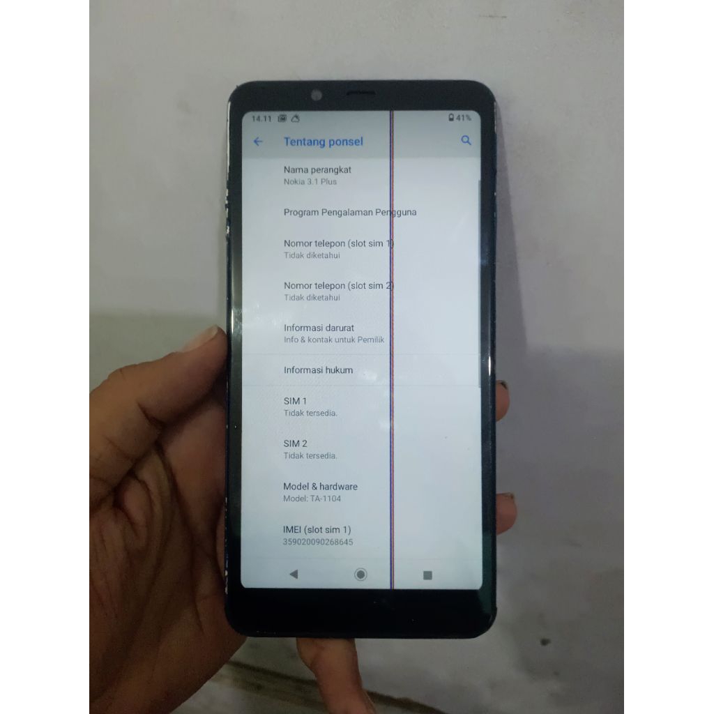 Nokia 3.1 plus 3/32 minus
